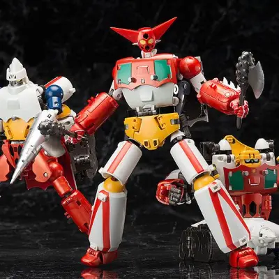 Figurine getter robo dynamic change r action set